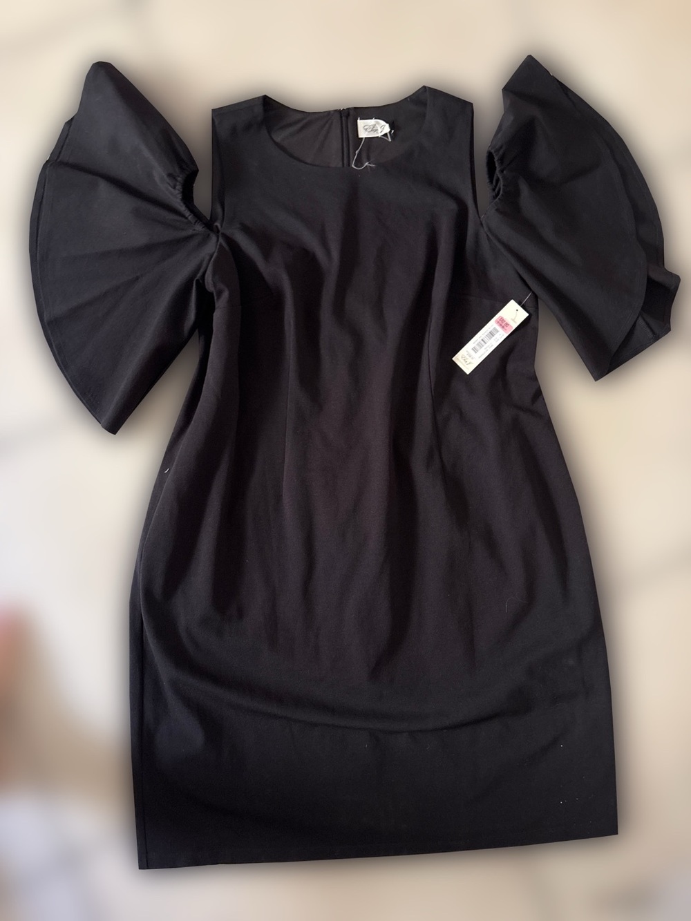 Eliza J Black Puff Sleeve Mini Dress